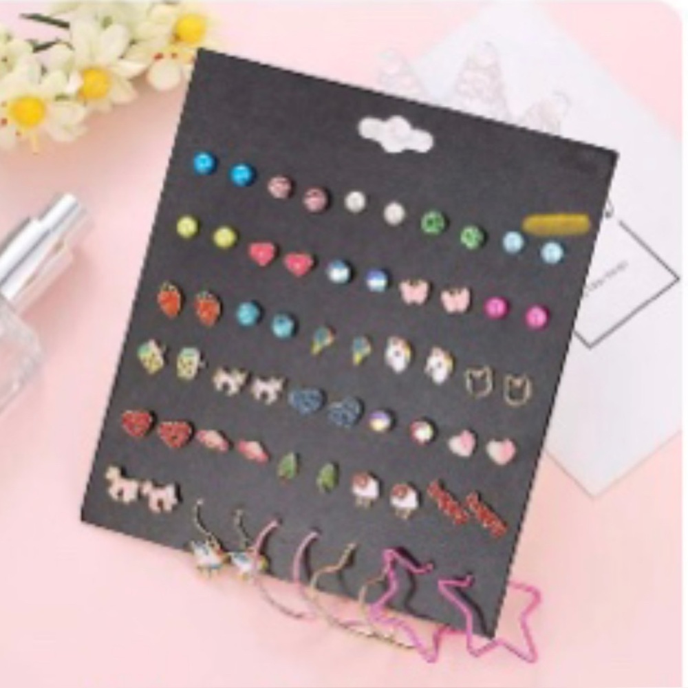 Colorful Earring Set with Various Designs